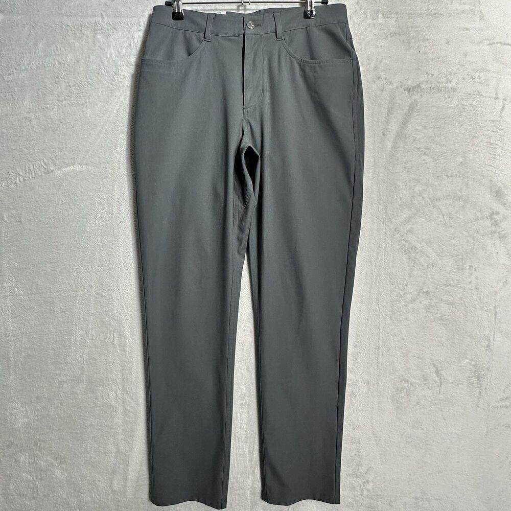 Rhoback Delta Performance Pants 30x30 Dark Gray Stretch Tech Commuter Chino Golf